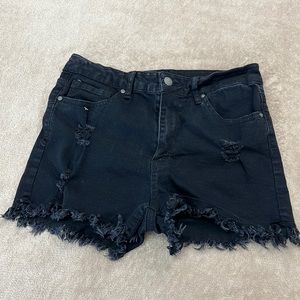 Fire & Rain Black Distressed Shorts Womens Size 7